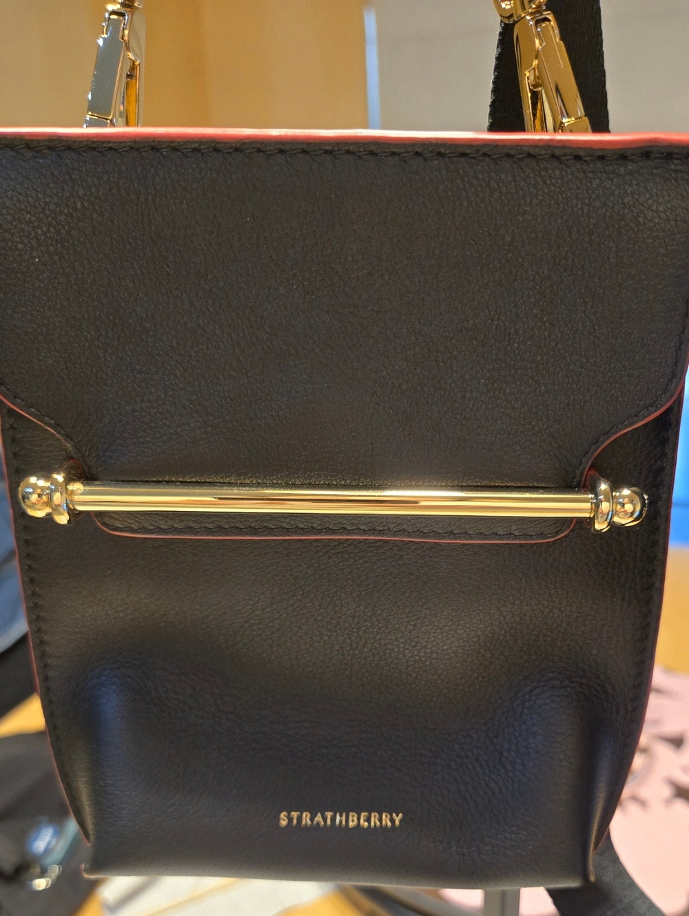 Strathberry North/South Stylist Calfskin Leather Crossbody Bag - Picture 10 of 16